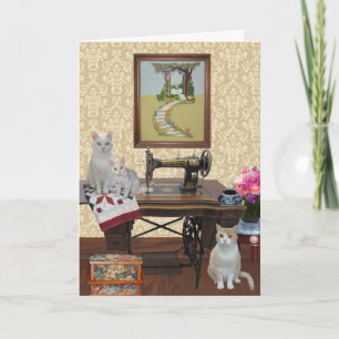 Cartão Customizable Pretty Cats Mother's Day Card
