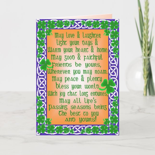 Cartão Customizable St. Patrick's Day Card (Frente)