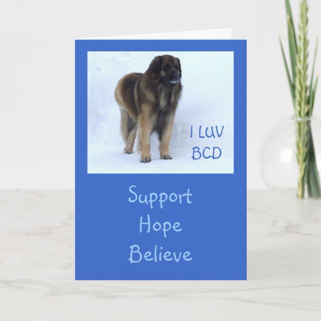 Cartão Customizable "Support, Hope, Believe" Card (Frente)