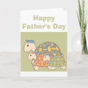Cartão Customizable Tortoise Father's Day Card