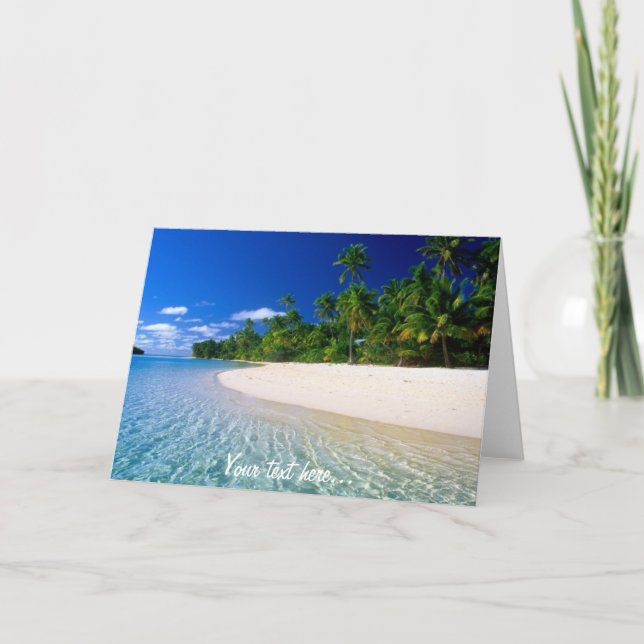 Cartão Customizable Tropical Paradise card (Frente)