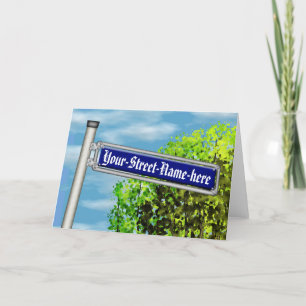 Cartão Customizable vintage German street sign -