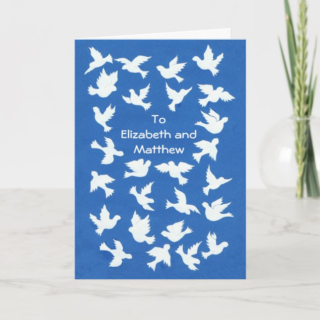 Cartão Customizable White Doves Passover Greeting Card (Frente)