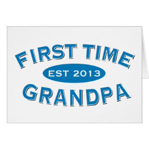 Cartão customizável do vovô da primeira vez