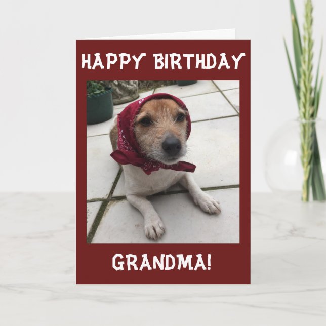 Cartão Customize Greetings Card Happy Birthday Grandma (Frente)