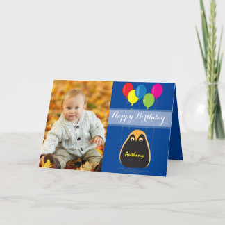 Cartão Customize Happy Birthday with a Lucky Owl