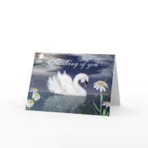 Customize this Beautiful Swan Greeting Card