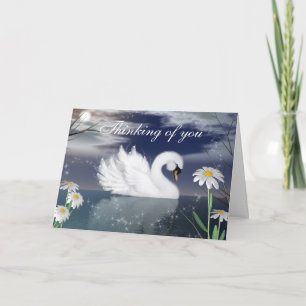 Cartão Customize this Beautiful Swan Greeting Card