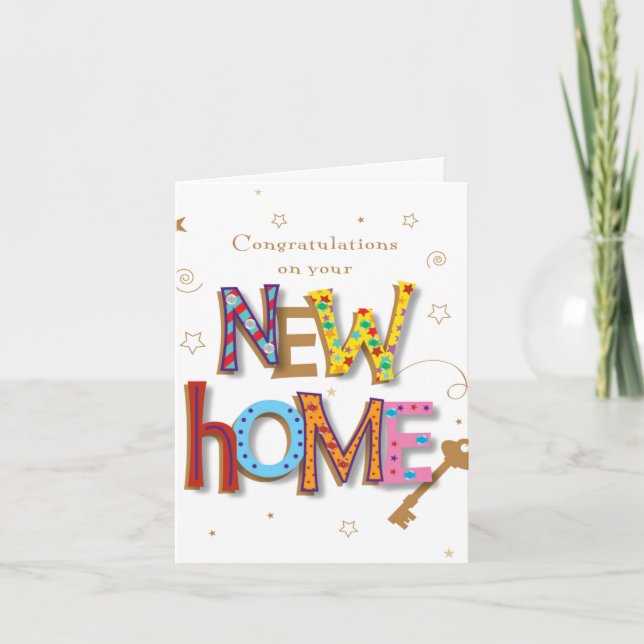 Cartão Customize Your New Home Card - Congratulations (Frente)