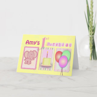 Cartão Customize your own 1st birthday
