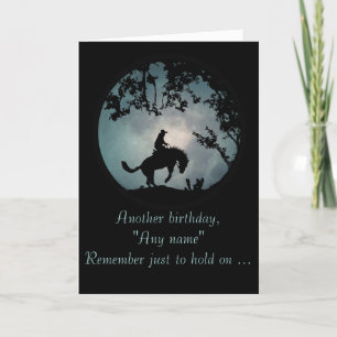 Cartão Customized Bucking Horse Happy Birthday Card