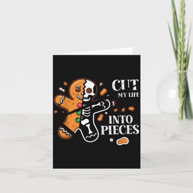 Cartão Cut My Life Into Eces Gingerbread Christmas Elder  (Frente)