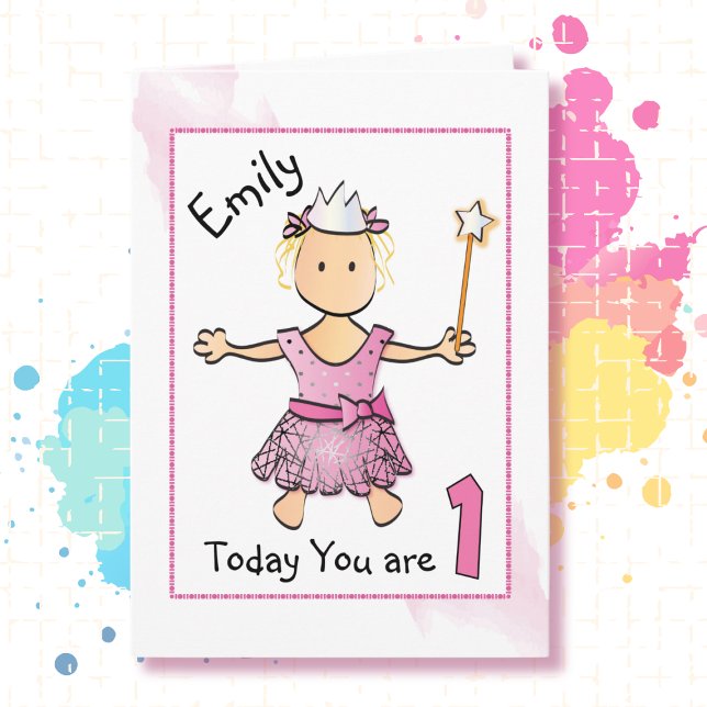 Cartão Cute 1st Birthday Card for Kids (Criador carregado)