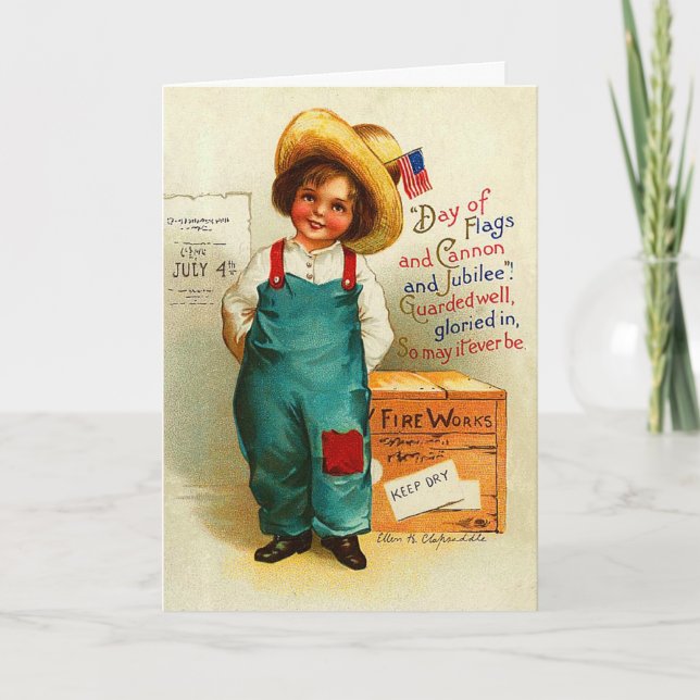 Cartão Cute 4 de julho (Frente)