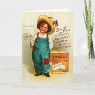 Cartão Cute 4 de julho