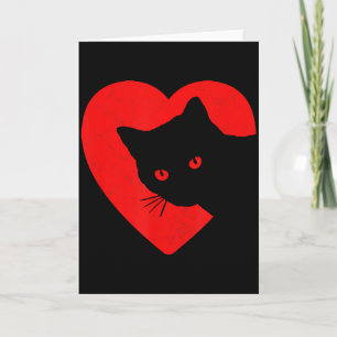 Cartão Cute &amp; Funny Gato Valentines Coração Gráfico P