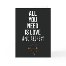 Cute Archery Lover Cards Bow Arrow Archer
