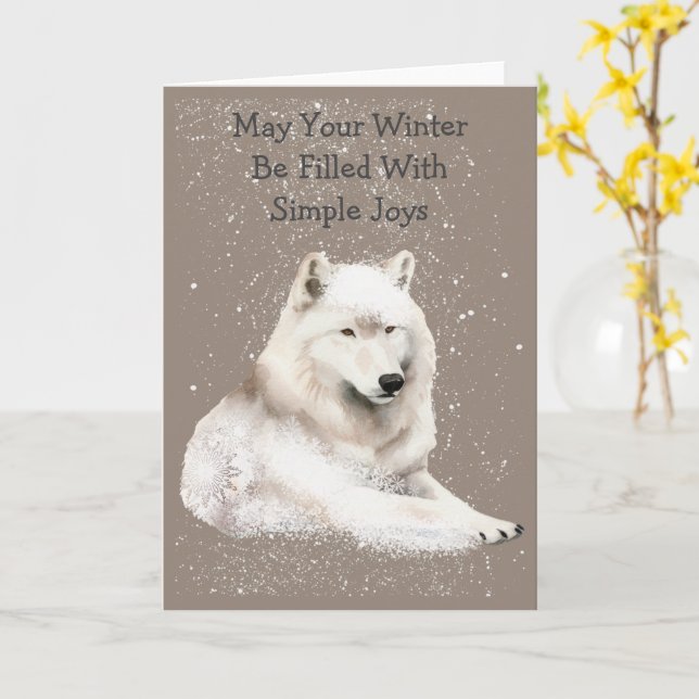 Cartão Cute Arctic Pals Snowy Winter Greeting Card (Flor Amarela)