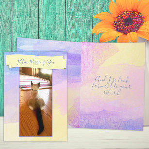 Cartão Cute Ausente, Siamese Kitten.
