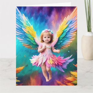 Cartão Cute Baby Angel Wings Art-38424