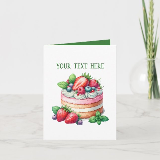 Cartão Cute Bakery cake lovers customizable (Frente)