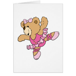 Cartão Cute Ballerina Bear