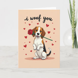 Cartão Cute Beagle Eu Au Au Você