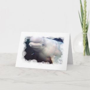 Cartão Cute Beluga Whale Greeting Card