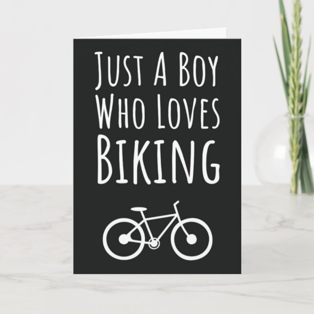 Cartão Cute Biking Cards For Baby Boys Kids Cycling Biker (Frente)