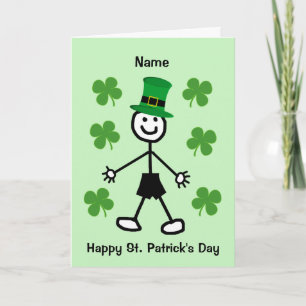 Cartão Cute Boy St Patrick's Day Card
