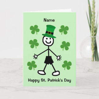 Cartão Cute Boy St Patrick's Day Card