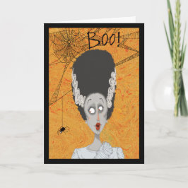 Cartão Cute Bride of Frankenstein Halloween Card