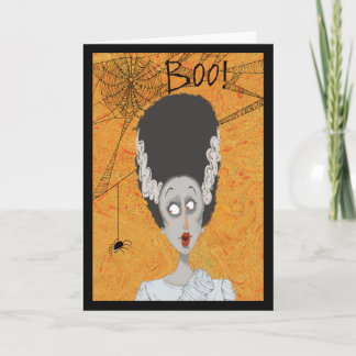 Cartão Cute Bride of Frankenstein Halloween Card