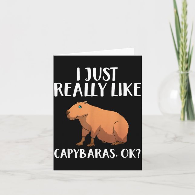 Cartão Cute Capybara Art For Men Women Kids Animal Rodent (Frente)