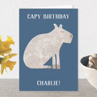 Cute Capybara Personalizou Aniversário