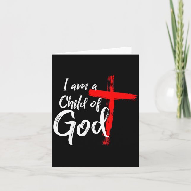 Cartão Cute Christian Salvation Quote Gift I Am A Child O (Frente)