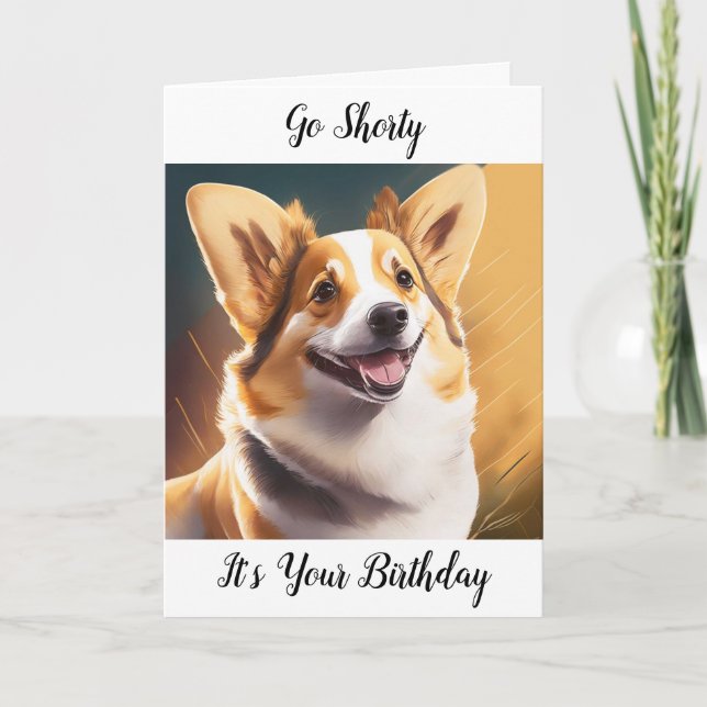 Cartão Cute Corgi Pun Birthday (Frente)