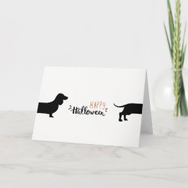 Cartão Cute dachshund Halloween