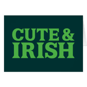 Cartão Cute e irlandês