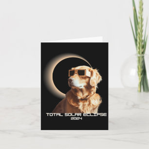 Cartão Cute Eclipse Total Solar Retriever Golden