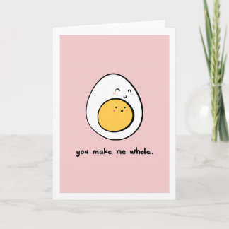 Cartão Cute Egg Character Love/Appreciation Blank Card