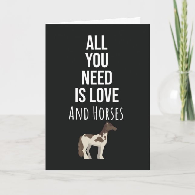Cartão Cute Equine Cards Horse Equestrian Pony Animal (Frente)
