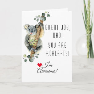 Cartão Cute Eucalyptus Koala Você É O Dia Do Pai De Koala