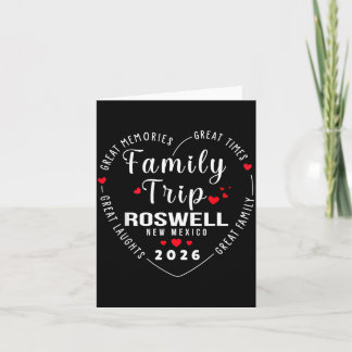 Cartão Cute Family Trip Roswell New Mexico 2026 Memories