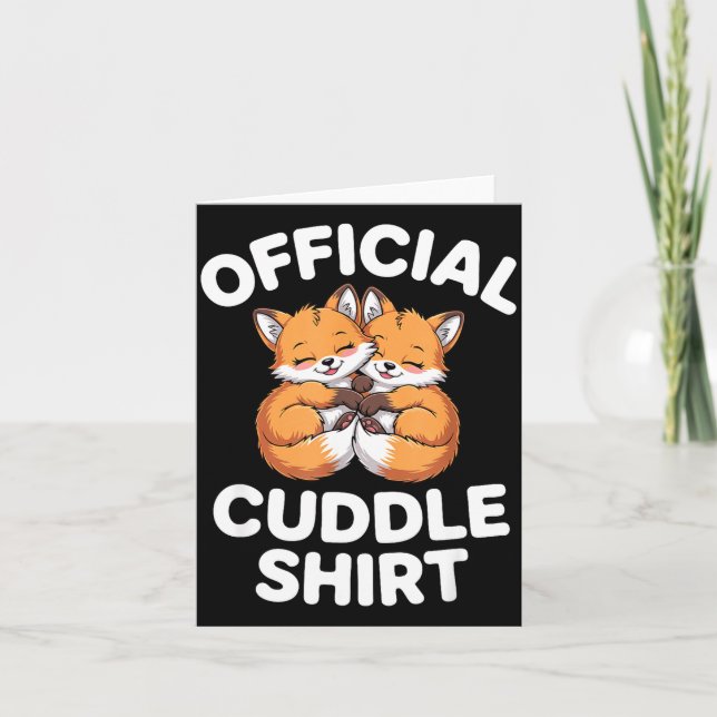 Cartão Cute Fox Snuggle Couple This Is My Cuddle  (Frente)