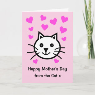 Cartão Cute From the Cat Mothers Day Card
