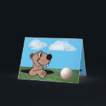 Cartão Cute, Funny Gopher & Golf Ball Birthday Card<br><div class="desc">Cute,  Funny Gopher & Golf Ball Birthday Card</div>