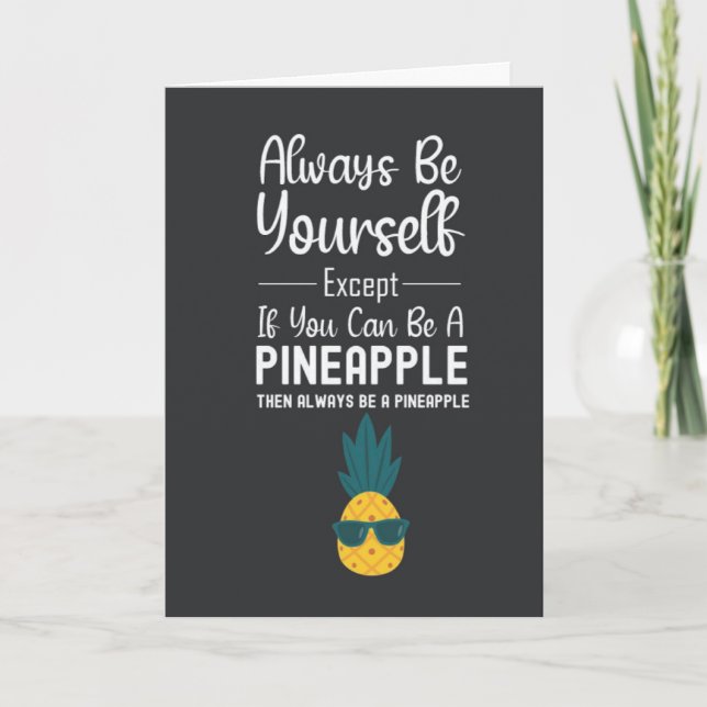 Cartão Cute Funny Pineapple Cards Humor Fruit Food (Frente)