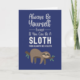 Cartão Cute Funny Sloth Cards Cartoon Animal Humor Lazy