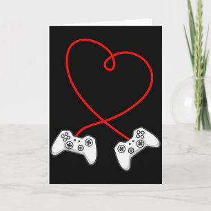 Cartão Cute Gamer Dia dos Namorados Amor Vídeo Games Dive